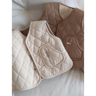 THANH LÝ_Áo phao gile lót lông cừu cho bé trai bé gái Áo gile 2 mặt Bean baby phong cách Hàn Quốc cho bé từ 7kg đến 25kg