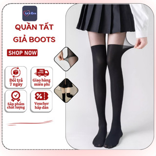  Quần tất nữ LE'S EVA  quần tất giấy giả tất cổ cao giả boots siêu bền chống rách cá tính QT27 