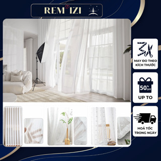 Rèm voan trắng trang trí nhà, homestay, spa, decor nền chụp ảnh, quay video livestream sang chảnh nhiều kích thước