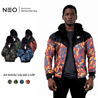 Áo Khoác Nam Vải Gió 2 Lớp Chống Thấm Nước Chống Nắng N.KE Badlands Camo Windbreaker - Neoshopvn JM472