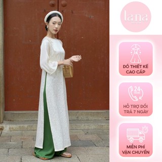Set Áo dài cách tân Như diệp- Như hồng Lana mang phong thái vẻ đẹp thướt tha mà vẫn mới lạ, tặng kèm mấn - SD003 -Tết