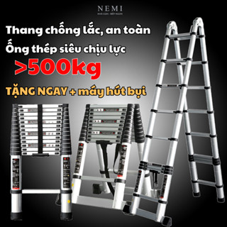 Thang Nhôm INOX Rút Chữ A Nhập Khẩu ( từ 1.9M-6.6M). Thang Rút Đôi Đơn Chất Liệu Nhôm Inox Đa Năng Gấp Gọn