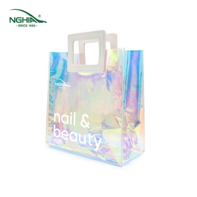 [QUÀ TẶNG KHÔNG BÁN] Túi Nhựa Trong Suốt Màu Hologram (Size S) 20x20x10cm
