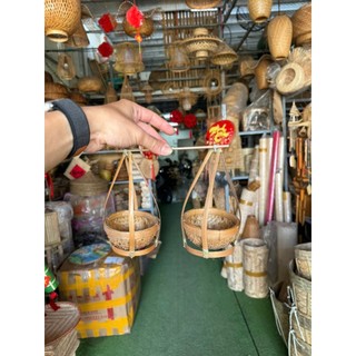 Quang gánh mây tre trang trí, decor