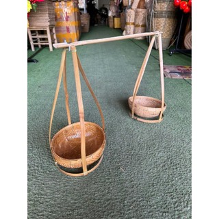 Quang gánh mây tre trang trí, decor