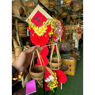 Quang gánh mây tre trang trí, decor