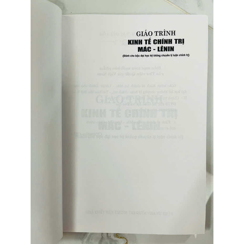 Sách - Giáo Trình Kinh Tế Chính Trị Mác - Lênin (Dành Cho Bậc Đại Học Hệ Không Chuyên Lý Luận Chính Trị) | BigBuy360 - bigbuy360.vn
