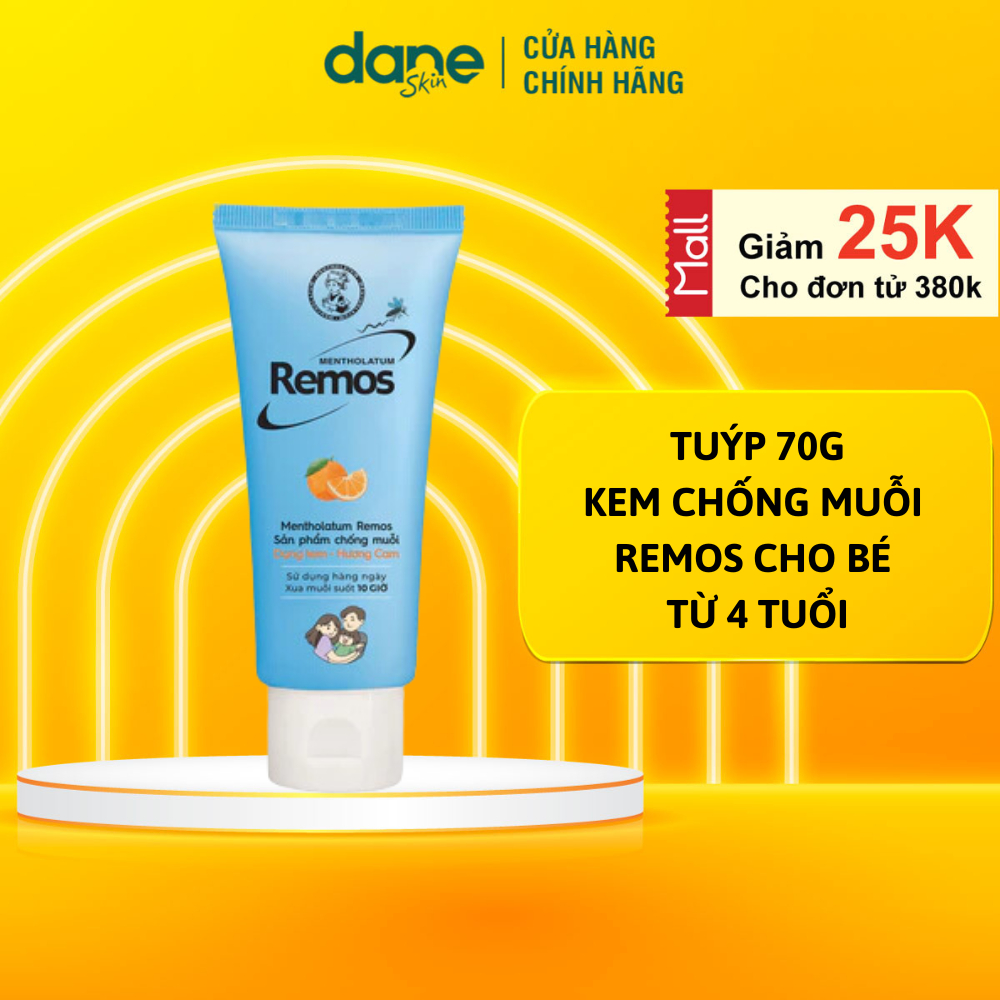 Kem chống muỗi Rohto Metholatum Remos 70g dùng cho bé trên 4 tuổi nhiều mùi hương