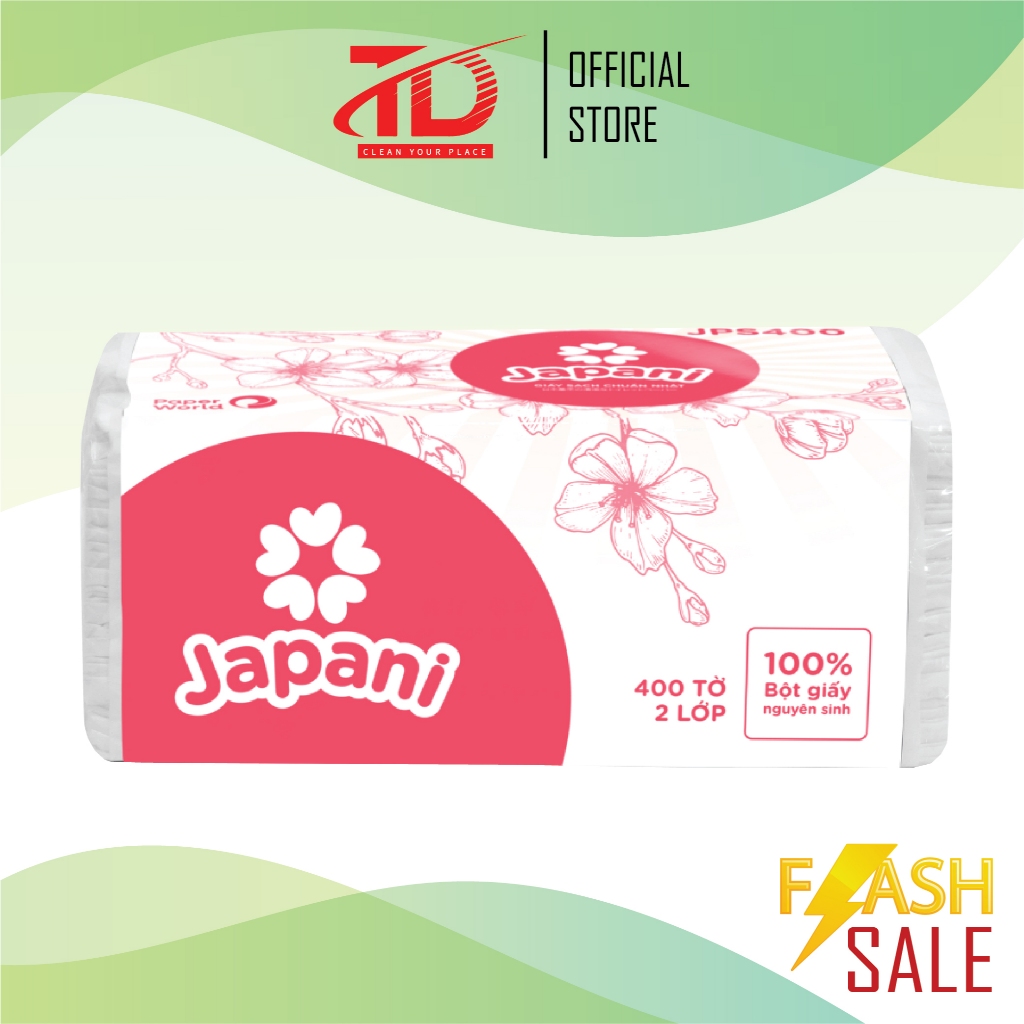 Khăn giấy lụa rút 400 tờ/gói Japani