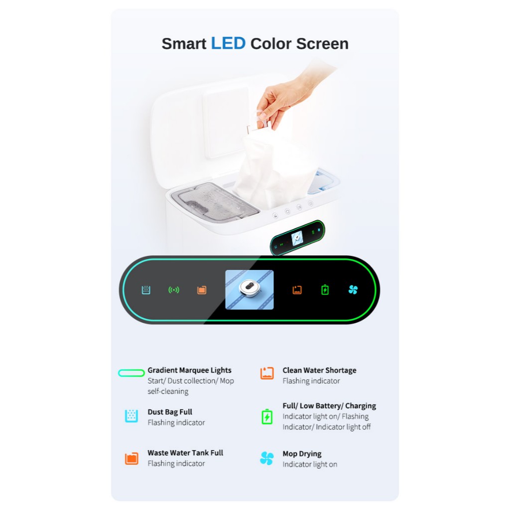 Robot Hút Bụi Lau Nhà Dreame bot W10s Pro/Xiaomi Roidmi Eva Tự Giặt Giẻ, Sấy Khô | BigBuy360 - bigbuy360.vn