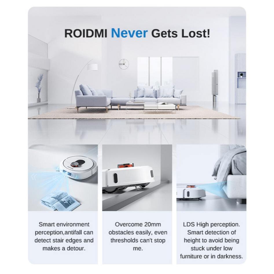 Robot Hút Bụi Lau Nhà Dreame bot W10s Pro/Xiaomi Roidmi Eva Tự Giặt Giẻ, Sấy Khô | BigBuy360 - bigbuy360.vn