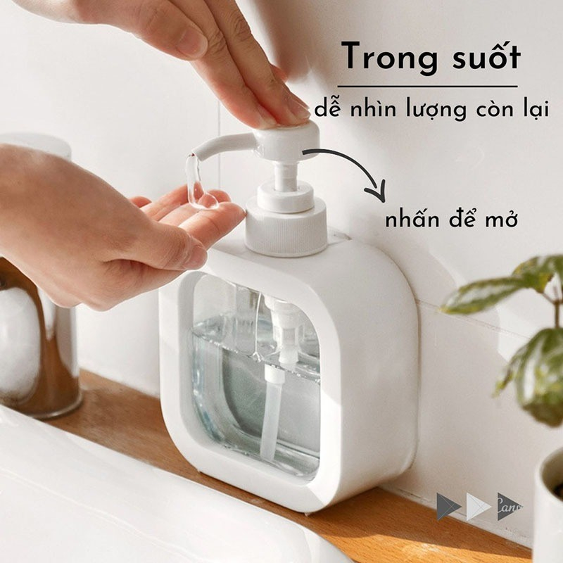 Chai Chiết Dầu Gội Sữa Tắm 300ML, Chai Chiết Dầu Gội Sữa Tắm Cho Nhà Tắm, Chai Chiết Trong Suốt