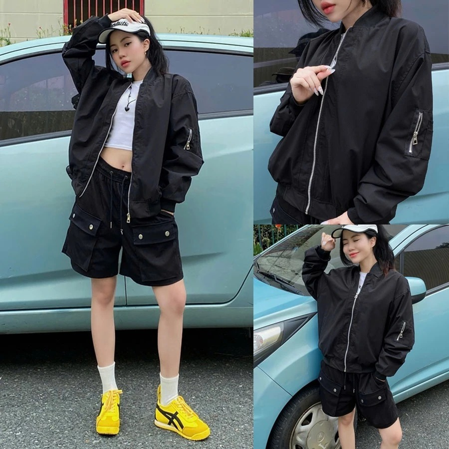 Mẫu Mới - Áo Bomber Jacket Tay nhún - Áo khoác Dù tay nhún cánh dơi nam nữ unisex họa tiết thêu full 2025 | BigBuy360 - bigbuy360.vn