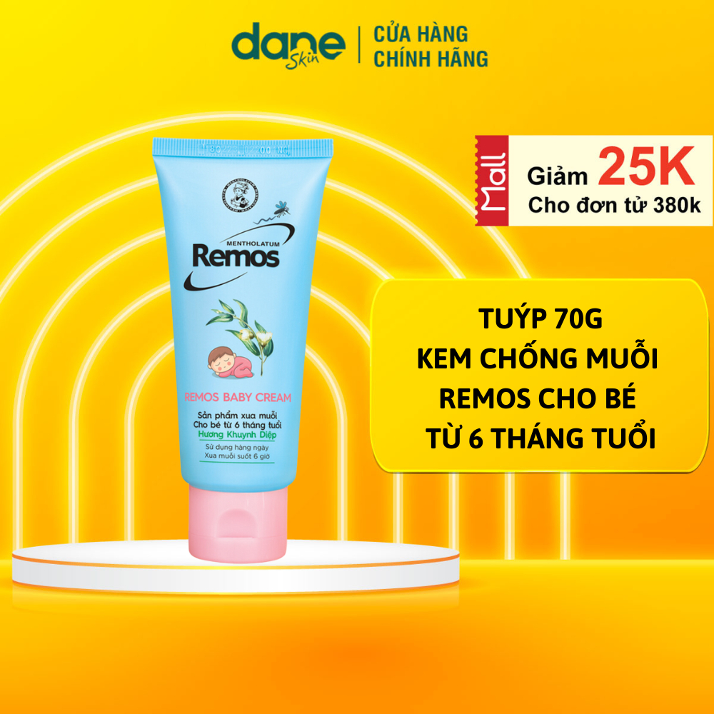 Kem chống muỗi đốt cho bé từ 6 tháng tuổi hương khuynh diệp Rohto Mentholatum Remos 70g