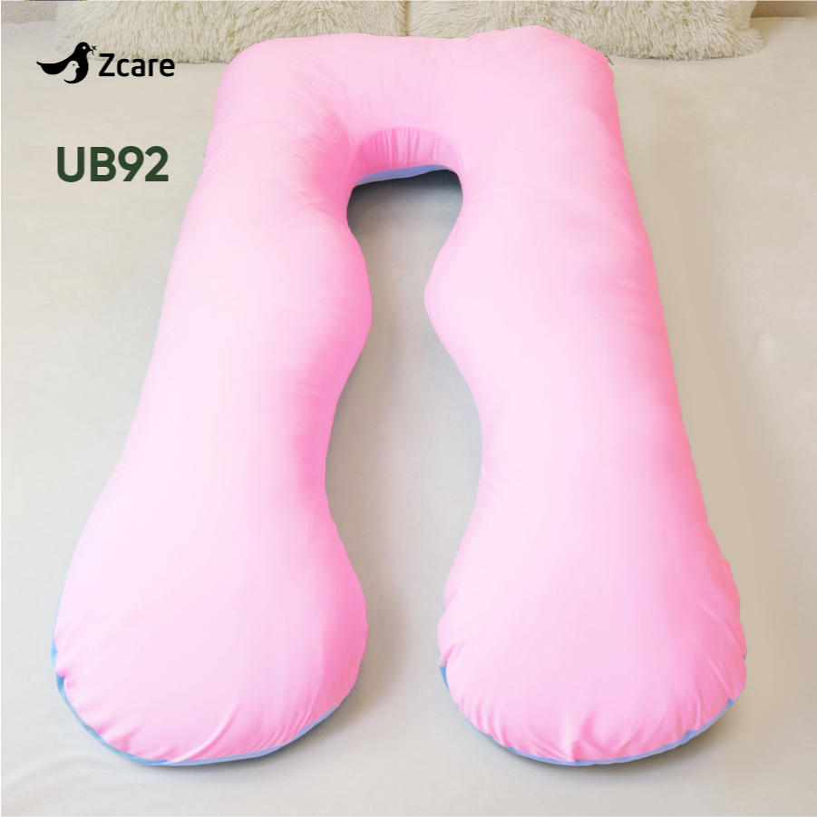 Gối bầu chữ U Zcare giảm chuột rút với vải cotton 100% & gòn 7D (1.35*0.82*0.22m) | Mã UB92