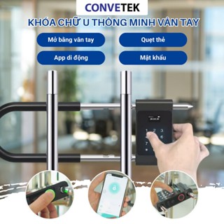 Khoá Vân Tay Chữ U Thông Minh CONVETEK CV-U150 Dùng Cho Cửa Kính Nhiều Tính Năng Siêu chắc chắn