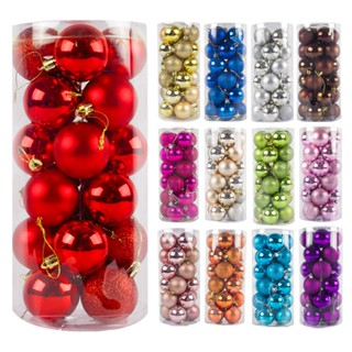  Set 6 quả cầu châu trang trí cây thông noel. Phụ kiện trang trí noel size 4 6 8cm 