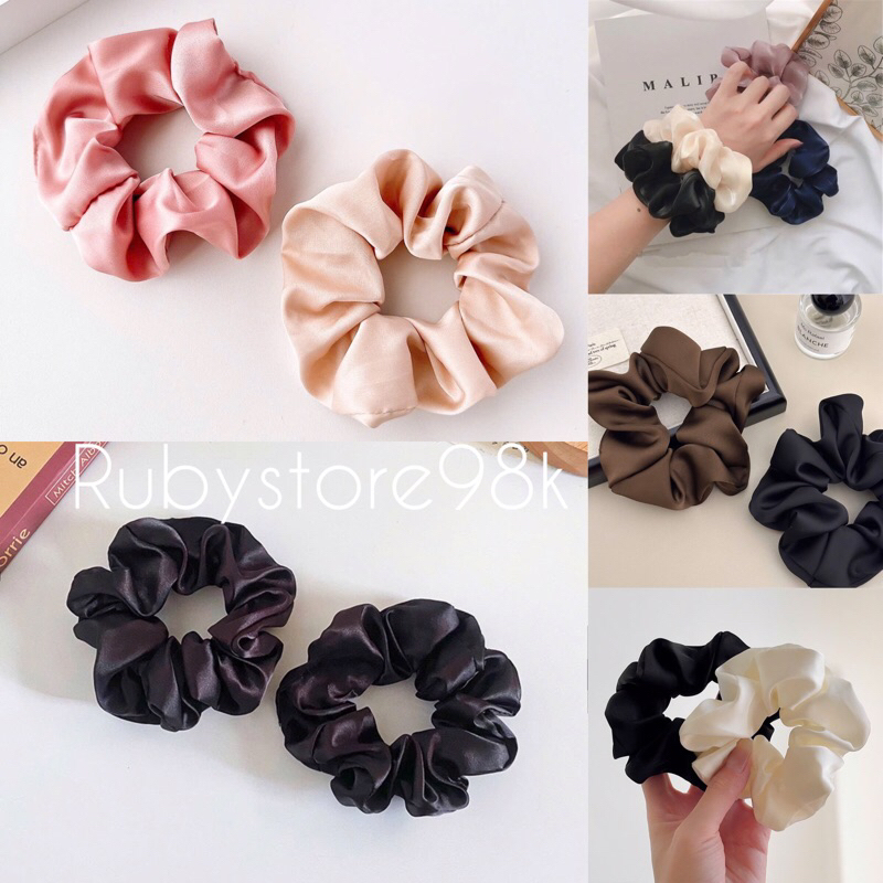 Combo 2 Scrunchies dây cột tóc vải siêu xinh