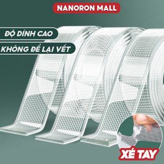 Băng keo nano lưới thủy tinh siêu dính bản 3cm NANORON Băng keo nano trong suốt sợi thủy tinh