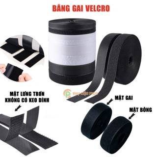  Băng gai Velcro Băng gai dính khóa nhám gai miếng dán vải 2 mặt dán giày túi xách quần áo các vật dụng gia đình 