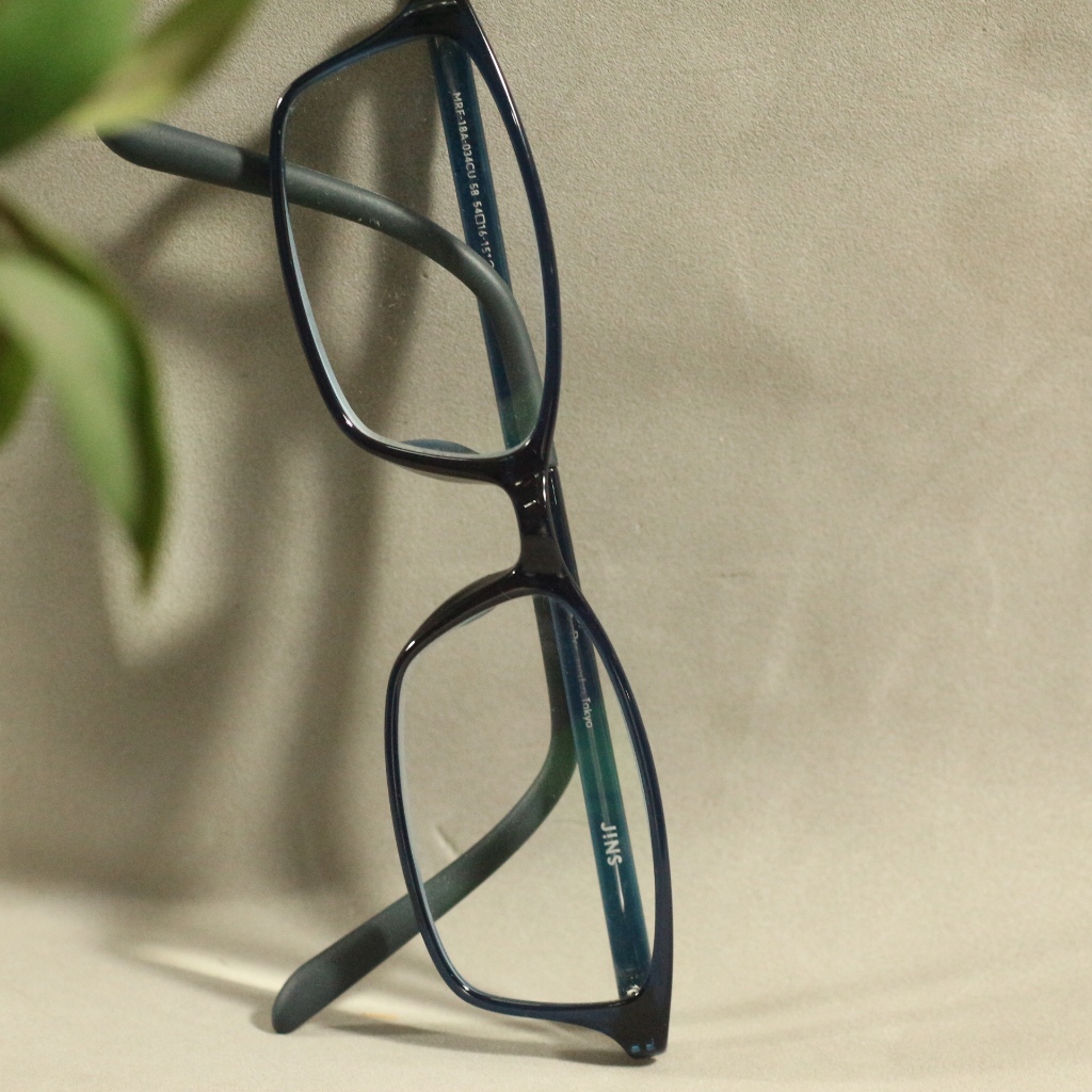 Gọng Kính JINS Chữ nhật xanh 2Hand Chính Hãng Nhật - GK081124 B8