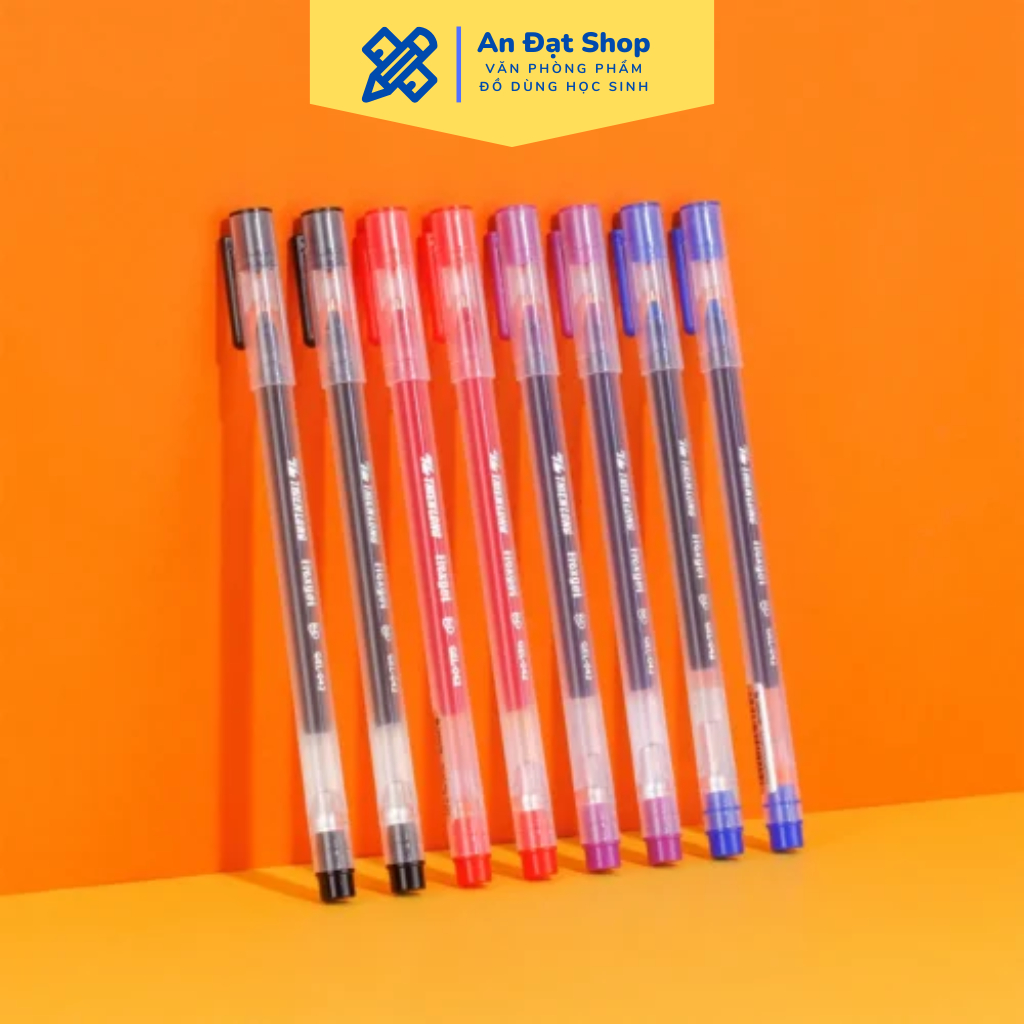 Bút Gel Thiên Long ngòi kim Pipe 0.5mm GEL-042, mực xanh, đen, đỏ