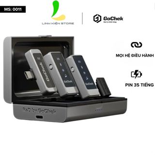 Micro Thu Âm Không Dây GoChek Ultra S24 - Micro Ghi Âm Chuẩn, Màn Hình LCD Hiển Thị Chức Năng