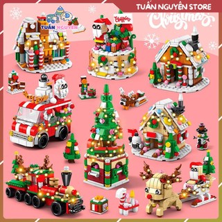  Đồ Chơi Giáng Sinh- Bộ Lắp Ráp Đồ Chơi Noel Trang Trí Cây Thông Tuần Lộc Xưởng Đồ Chơi Ông Già Noel 