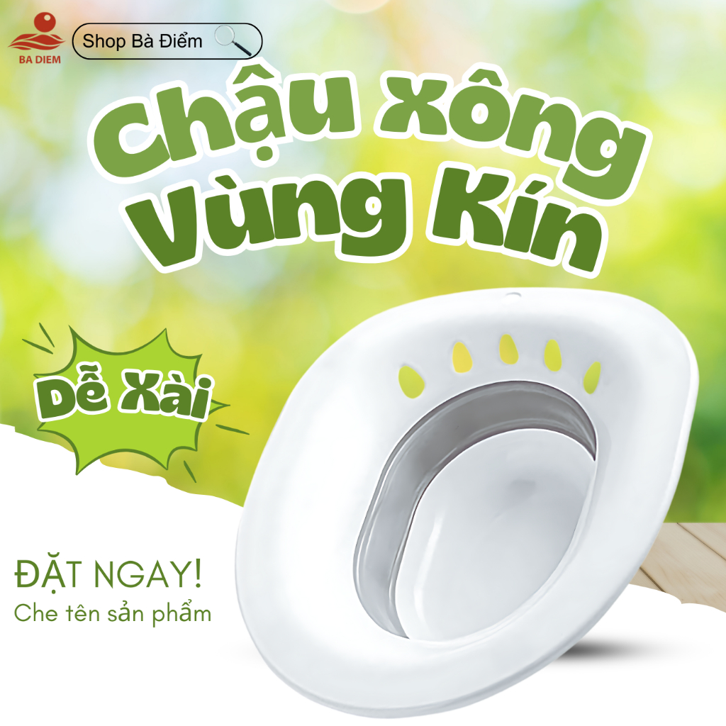 Chậu Xông Vùng Kín, Chậu Xông Vùng Kín Gấp Gọn Sau Sinh, Chậu Xông Trĩ - Shop Bà Điểm