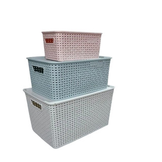 Sét 3 rổ nhựa việt nhật có nắp đậy đủ size 