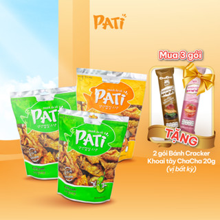 [MUA 3 GÓI TẶNG 2 GÓI SNACK CHA CHA 20G] Snack Da Cá PATI Cao Cấp Chiên Giòn Vị Ớt Xanh/ Trứng Muối (Gói 50g)