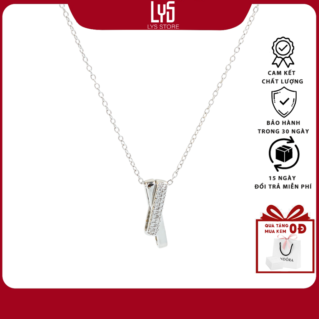 Dây chuyền bạc Lys Cross Design 6422SV - Dây chuyền chuẩn Bạc S925 Fullbox hộp PAN đầy đủ phụ kiện P