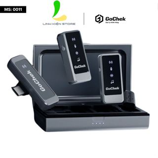 Micro Thu Âm Không Dây GoChek Ultra S24 ( S24 - 03 ) - Bộ 02 Mic Có Hộp Sạc Tích Hợp Hai Đầu Chuyển
