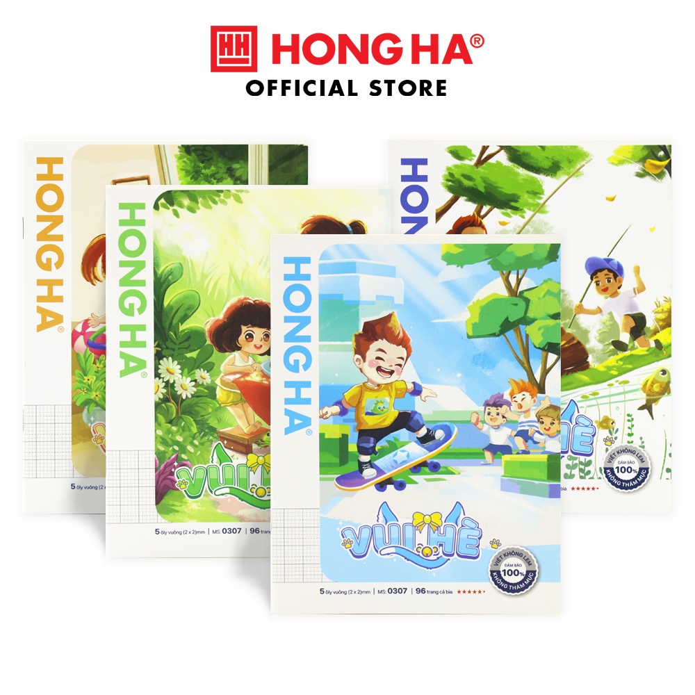 Vở 5 ô ly 96 trang Hồng Hà Class Sunny - 0307 | Dành cho học sinh miền Trung - Nam