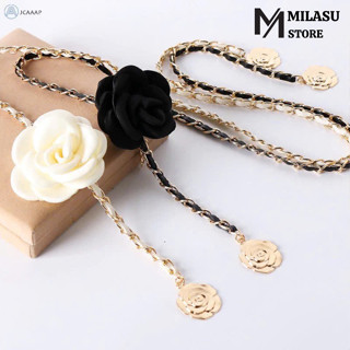  Dây đeo thắt lưng hoa kim loại MILASU thắt lưng dây xích mặt hoa trà thời trang 334 