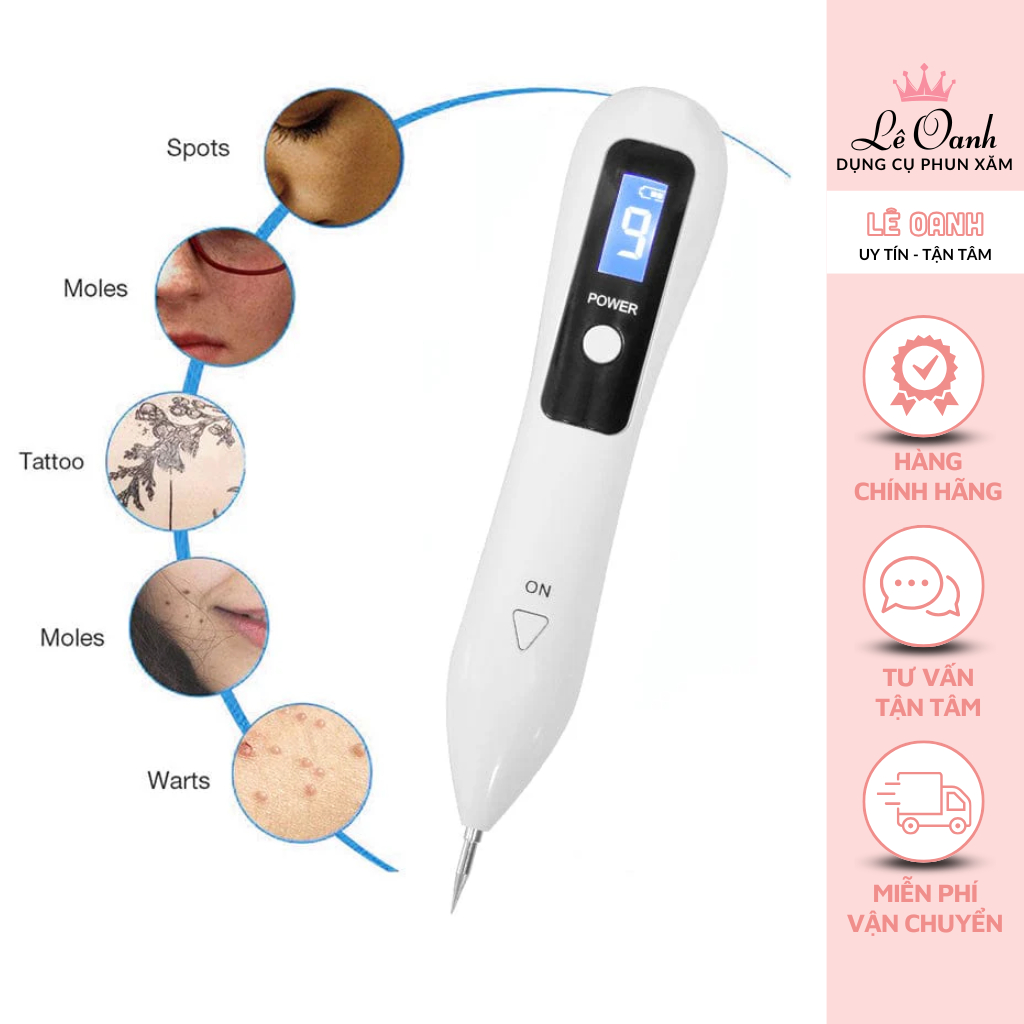 Máy Đốt Mụn Ruồi Mụn Thịt Tàn Nhanh 9 Nấc Cầm Tay Mini Thế Hệ Mới