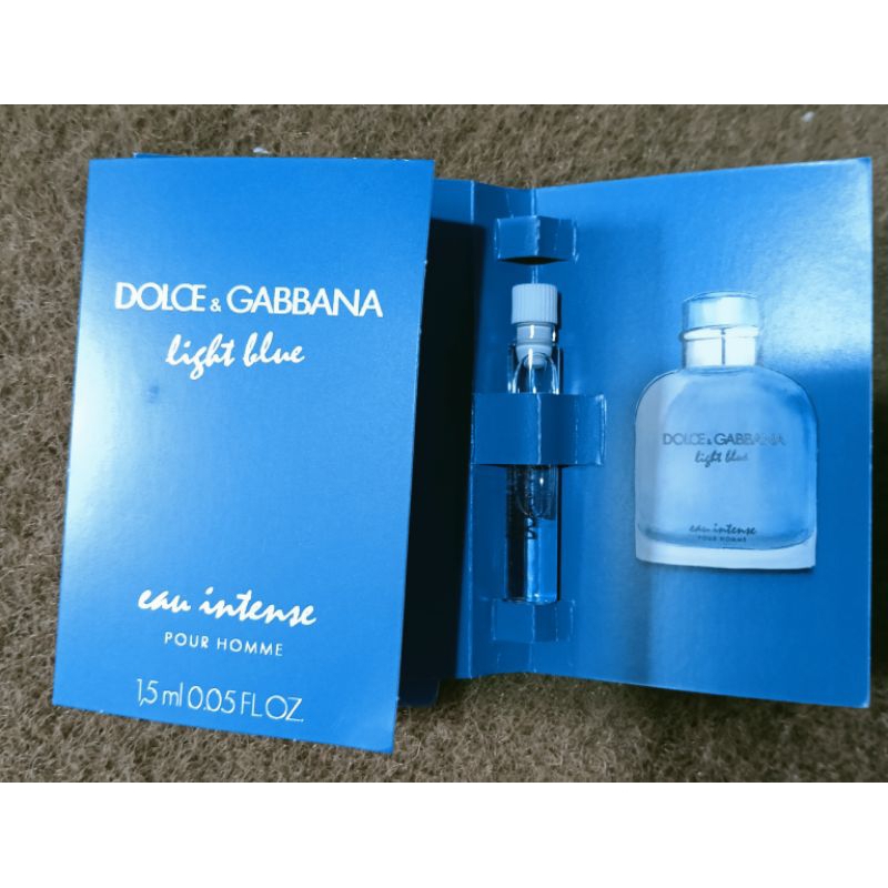 vial/ mẫu thử dg light blue  eau intense 1,5ml cho các anh
