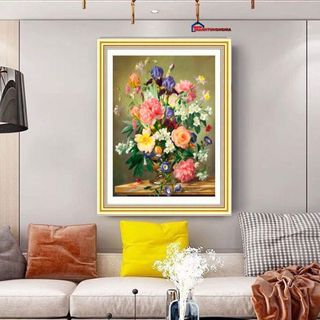 Tranh đính đá bình hoa nghệ thuật DD9813 (50cm x 60cm)