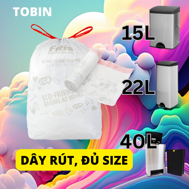 Túi Rác Dây Rút Fitis Cho Thùng 15L, 22L, 26L, 40L