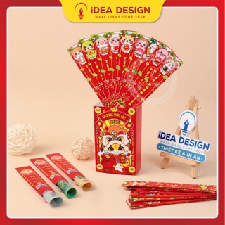  Bao Lì Xì Gieo Quẻ 12 Con Giáp Siêu Cute Bao Lì Xì Rút Quẻ   12 que   May Mắn đầu năm - Hộp Lì Xì Gieo Quẻ Ất Tỵ 2025 