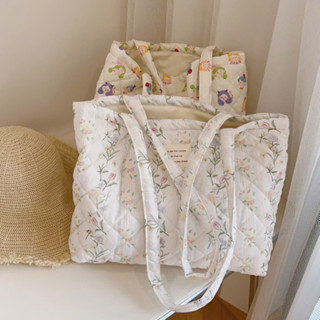 [CÓ SẴN] Túi đeo vai nữ hoa nhí 🌸 May kiểu chần bông Handmade phong cách Hàn Quốc (cỡ 39x30cm)