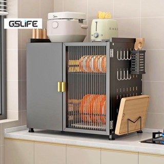 Gslife Kệ Bát Kệ Tủ Để Đồ Có Khay Hứng Nước bếp đa năng tủ đựng bát đĩa kệ chia ngăn tủ bếp