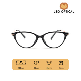 [VIP] Kính cận mắt mèo siêu nhẹ siêu bền cao cấp chuyên lắp cận LEO OPTICAL W72358
