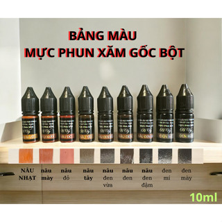 mực phun xăm chân mày  pha sẵn 10ml ( mực gốc bột )nội tiếng