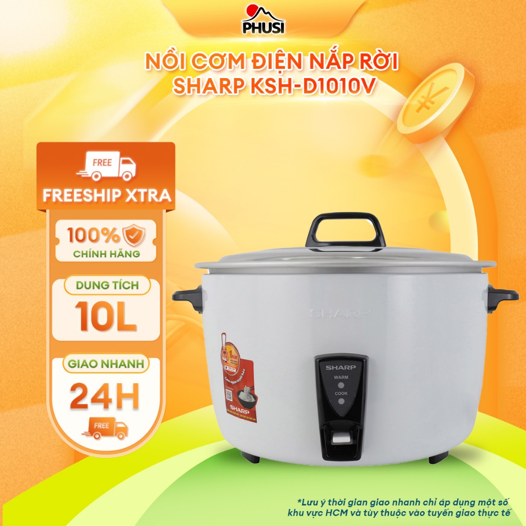 Nồi Cơm Điện Nắp Rời Sharp KSH-D1010V (10L)