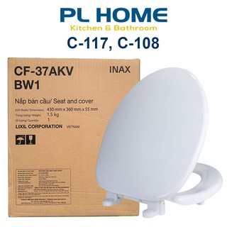 Nắp bồn cầu Inax CF-37, thay cho bồn cầu Inax C117, C108