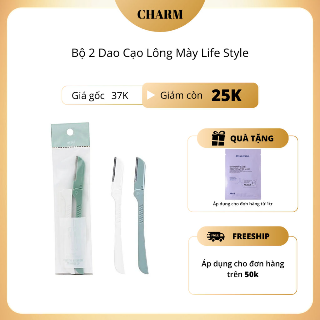 Bộ 2 Dao Cạo Lông Mày Life Style