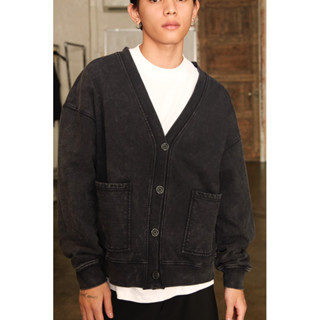 Áo khoác nỉ cardigan wash VIBE FREE nỉ bông cotton 400gsm dày cao cấp