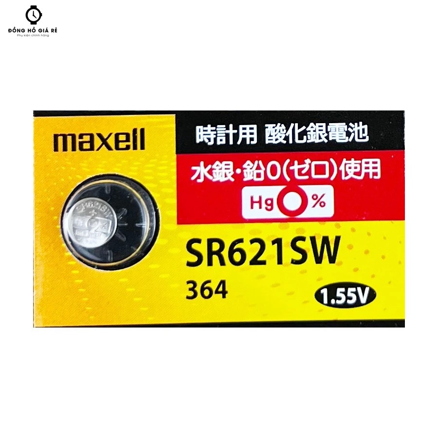 Pin Maxell 364 SR621SW dành cho đồng hồ dùng pin 364 / SR621SW / LR621W / AG1 (Loại tốt - Giá 1 viên