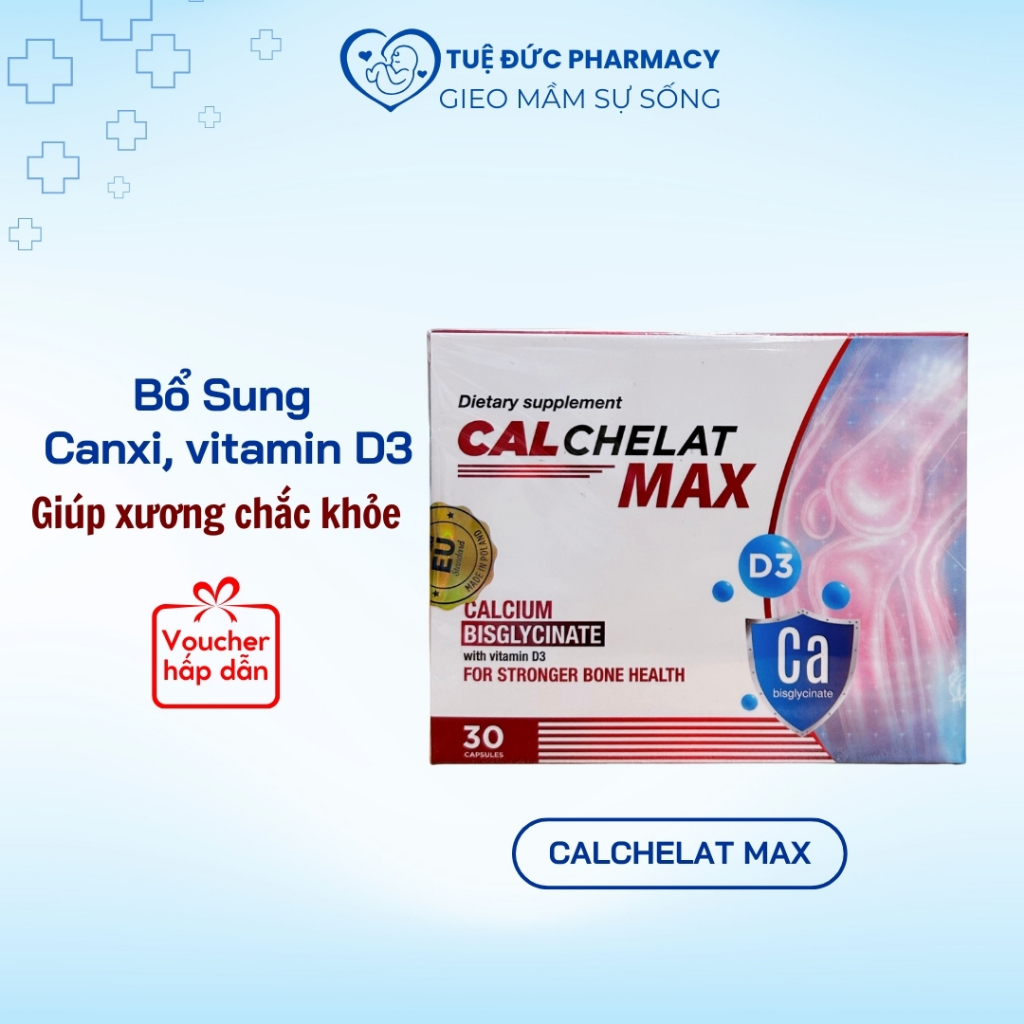 Calchelat Max - Viên uống bổ sung canxi và vitamin D3